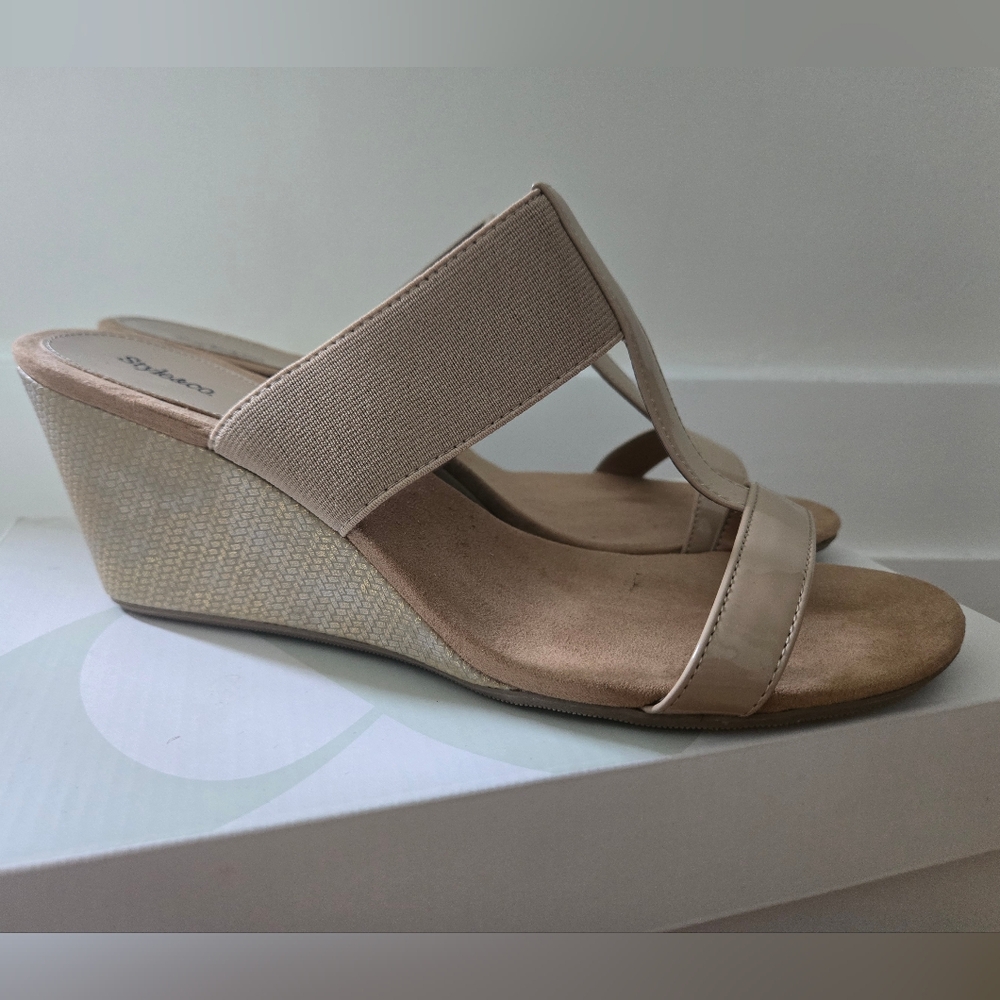 Style & Co. Beige Wedge Sandals